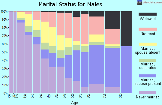 Zip code 77705 marital status for males