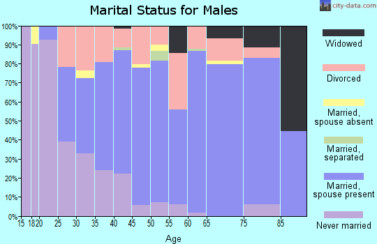 Zip code 77713 marital status for males