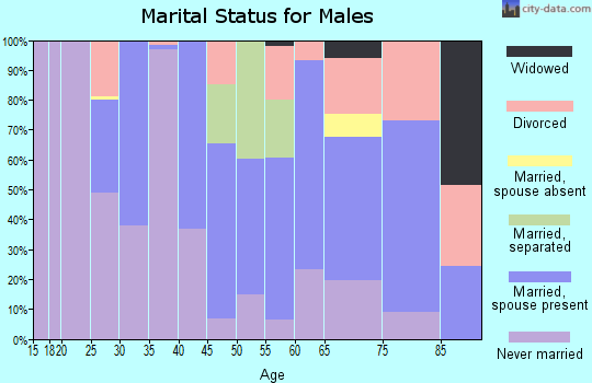 Zip code 77859 marital status for males