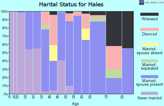 Zip code 77861 marital status for males
