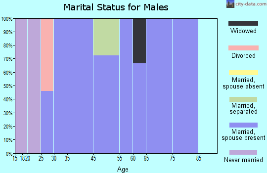 Zip code 77870 marital status for males