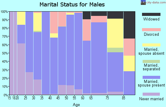 Zip code 78009 marital status for males