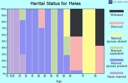 Zip code 78012 marital status for males