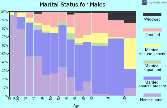 Zip code 78218 marital status for males