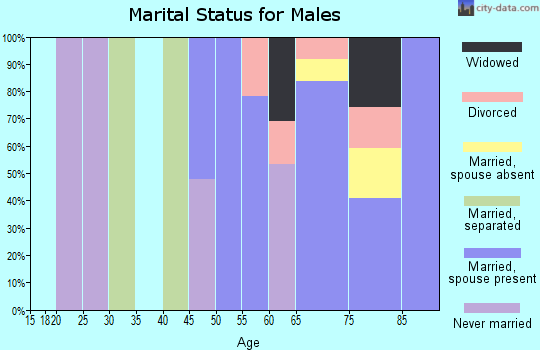 Zip code 78402 marital status for males