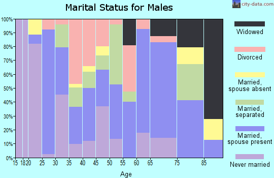 Zip code 78407 marital status for males