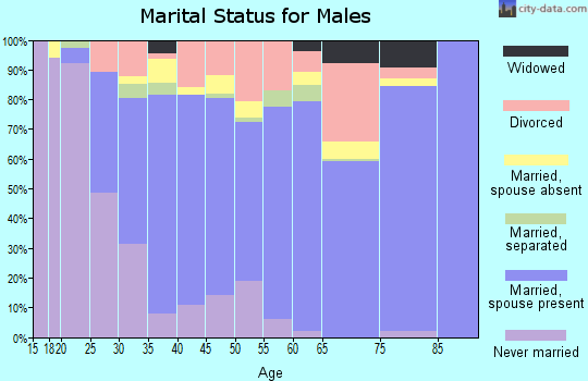 Zip code 78410 marital status for males