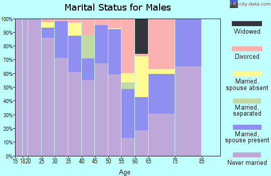 Zip code 78705 marital status for males