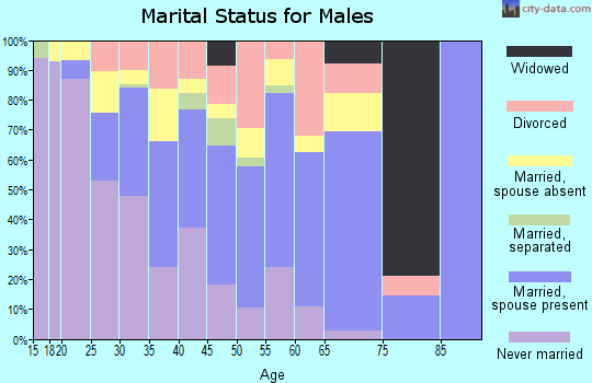 Zip code 78724 marital status for males