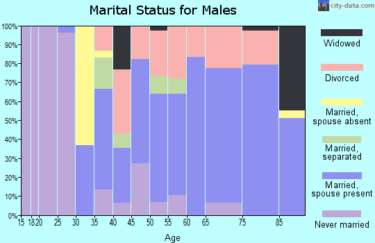 Zip code 78834 marital status for males