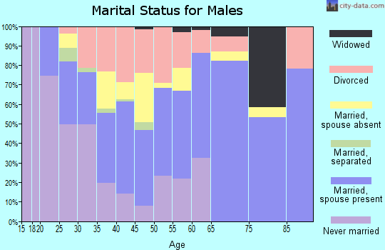 Zip code 79022 marital status for males