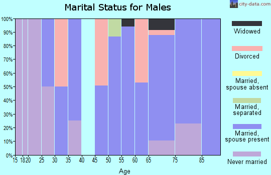 Zip code 79039 marital status for males