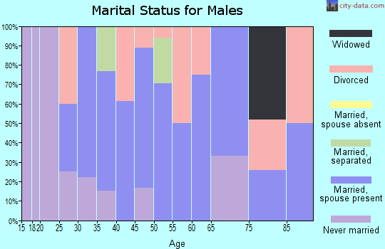 Zip code 79046 marital status for males