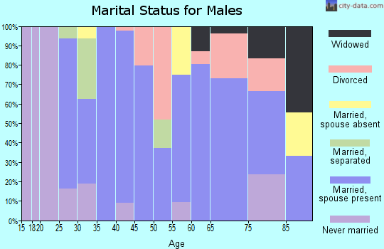 Zip code 79057 marital status for males