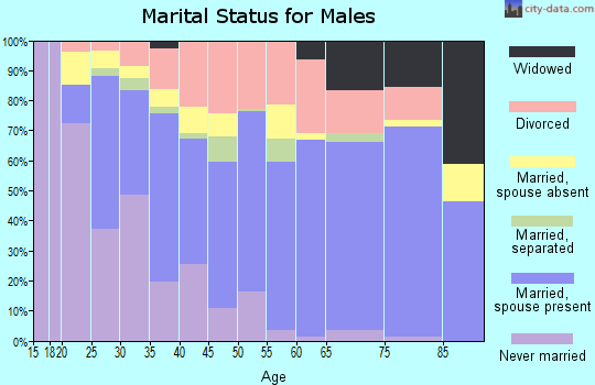 Zip code 79065 marital status for males
