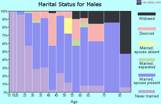 Zip code 79103 marital status for males