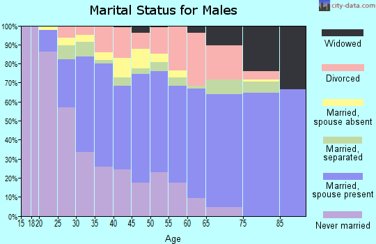 Zip code 79107 marital status for males