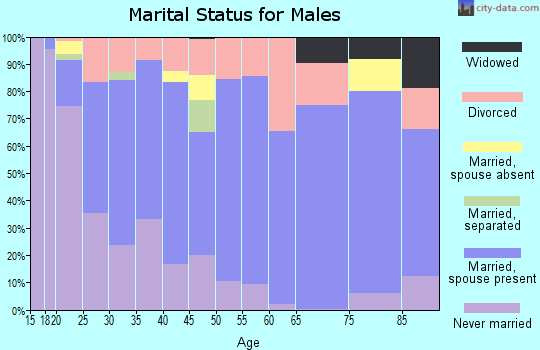 Zip code 79110 marital status for males