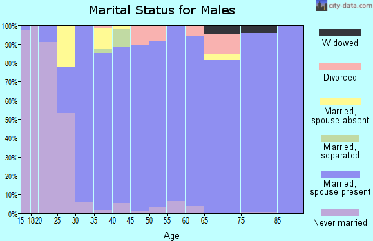 Zip code 79119 marital status for males