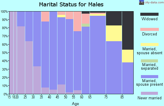 Zip code 79124 marital status for males