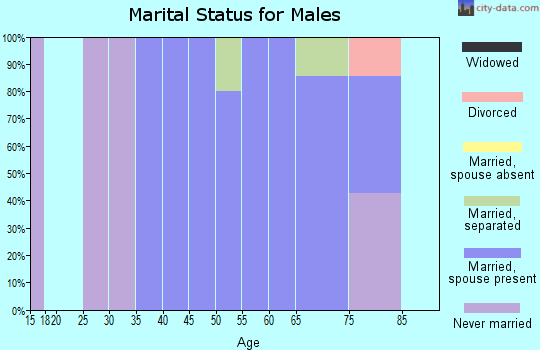 Zip code 79220 marital status for males
