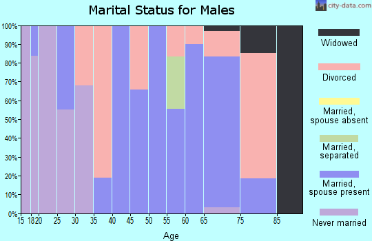 Zip code 79225 marital status for males