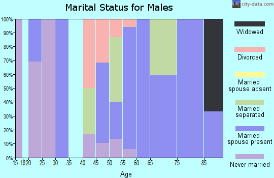 Zip code 79229 marital status for males