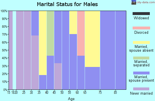 Zip code 79236 marital status for males