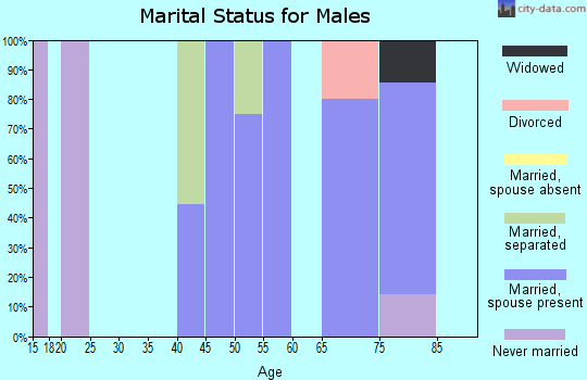 Zip code 79239 marital status for males