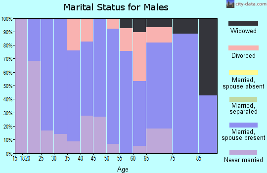 Zip code 79250 marital status for males