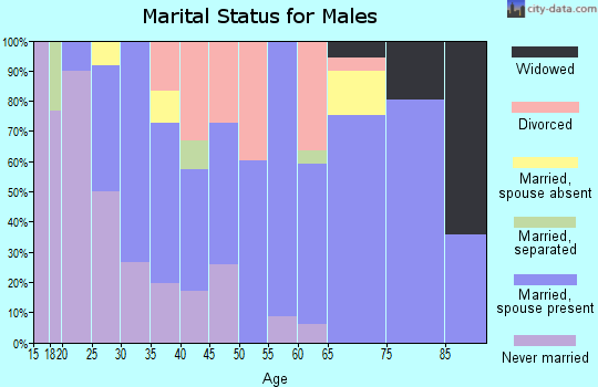 Zip code 79325 marital status for males