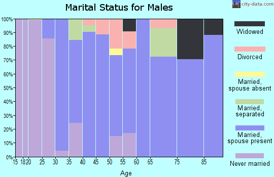 Zip code 79329 marital status for males