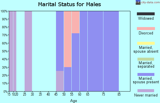 Zip code 79350 marital status for males