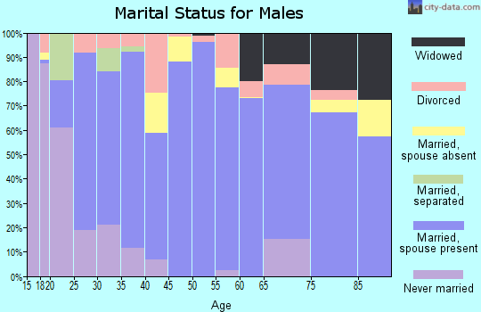 Zip code 79360 marital status for males