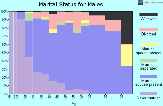 Zip code 79423 marital status for males