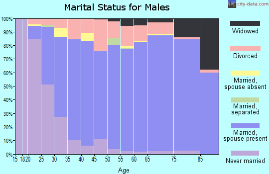 Zip code 79424 marital status for males