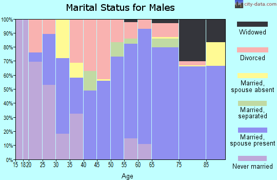 Zip code 79504 marital status for males