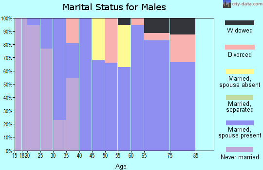Zip code 79508 marital status for males