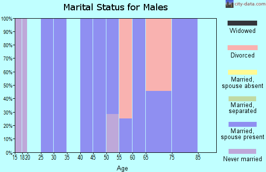 Zip code 79518 marital status for males