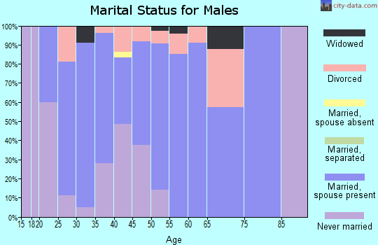 Zip code 79525 marital status for males