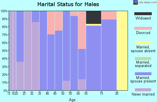 Zip code 79532 marital status for males