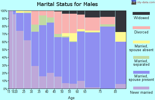 Zip code 79603 marital status for males