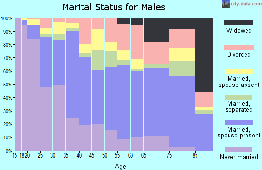 Zip code 79701 marital status for males