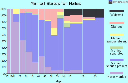 Zip code 79703 marital status for males
