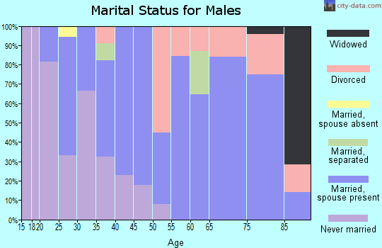 Zip code 79718 marital status for males