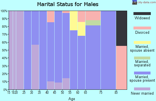 Zip code 79734 marital status for males