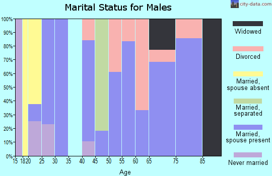 Zip code 79742 marital status for males