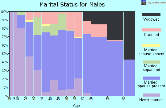 Zip code 79756 marital status for males