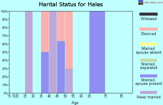 Zip code 79834 marital status for males