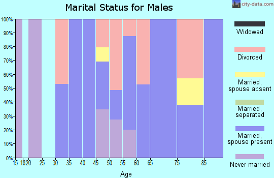 Zip code 79842 marital status for males